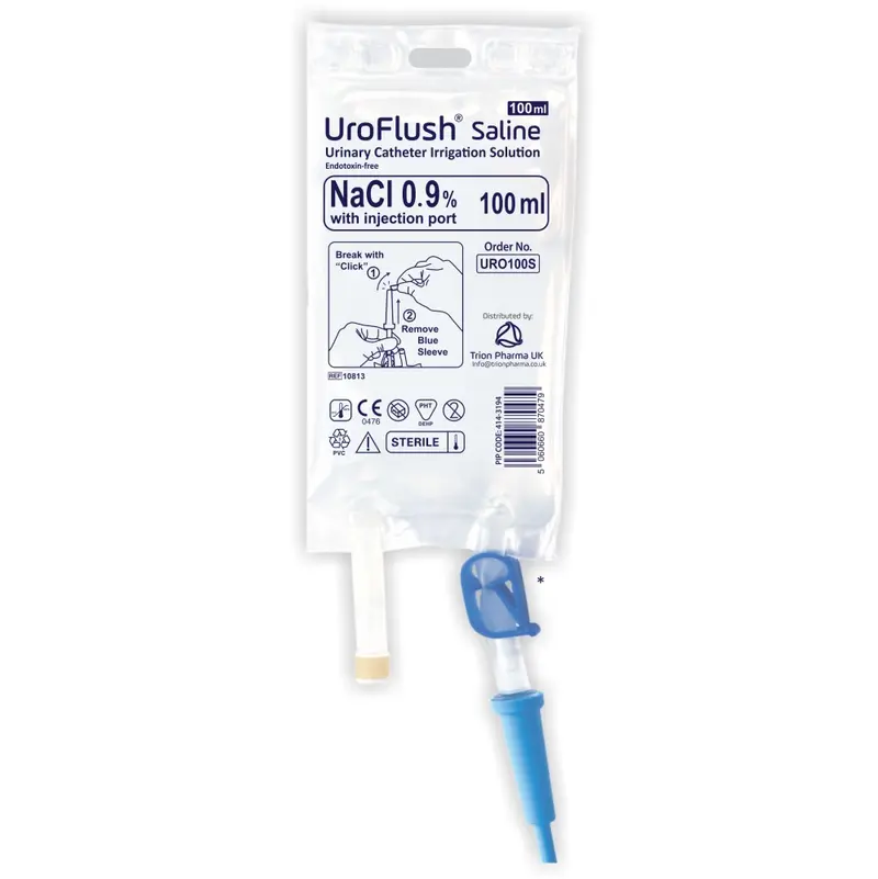 UroFlush Saline 0.9% Catheter Irrigation Solution 100ml (Code
