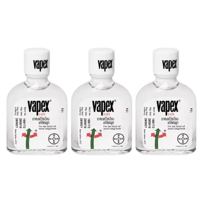 Vapex - Nasal Inhaler 14 ml - Yadom (Pack of 3) - Made in Thailand