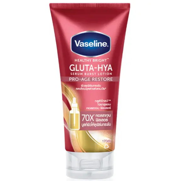 Vaseline - Healthy Bright Gluta-Hya Serum Burst Lotion Pro-Age Restore 170ml.