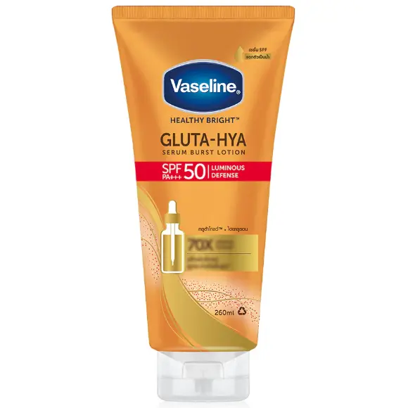 Vaseline - Healthy Bright Gluta-Hya Serum Burst Sunscreen SPF50 PA+++ 260ml.