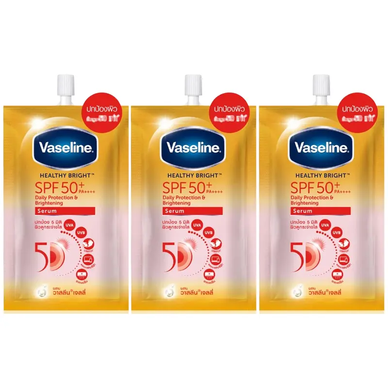 Vaseline - Healthy Bright Serum SPF50 PA+++ Sun + Pollution Protection 30ml. (Pack of 3)