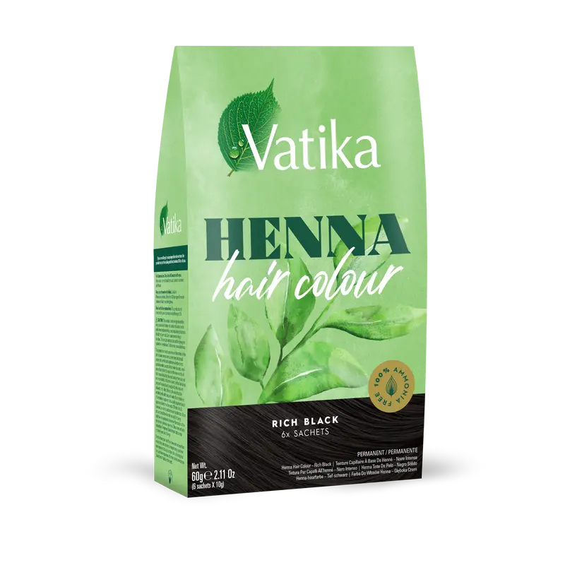Vatika Henna Hair Colour - Rich Black / Natural Black