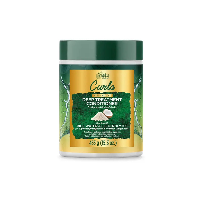 Vatika Naturals Curls AQUABOOST Deep Treatment Conditioner with Rice Water & Electrolytes 453 gm