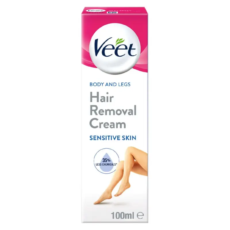 Veet Hair Removal Cream with Aloe Vera & Vitamin E for Sensitive Skin 100ml