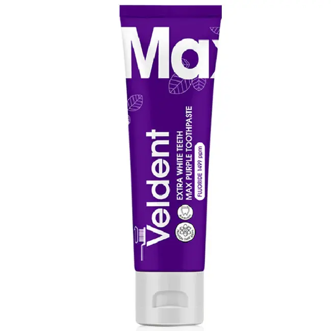 Veldent - Extra White Teeth Max Purple Toothpaste 80g.