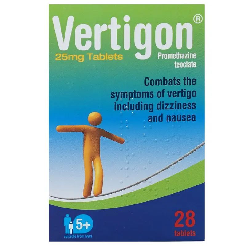 Vertigon Promethazine Teoclate 25mg - 28 Tablets