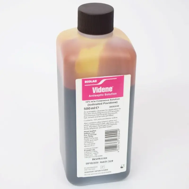 Videne Antiseptic Solution 10% Povidone Iodine 500ml