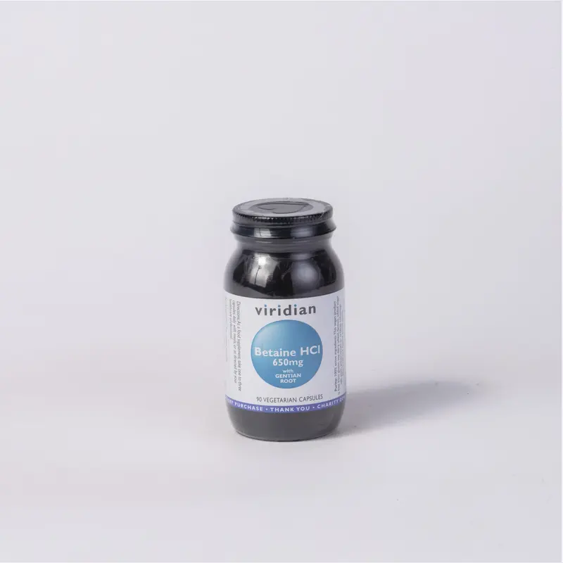 Viridian Betaine HCl With Gentian Capsules