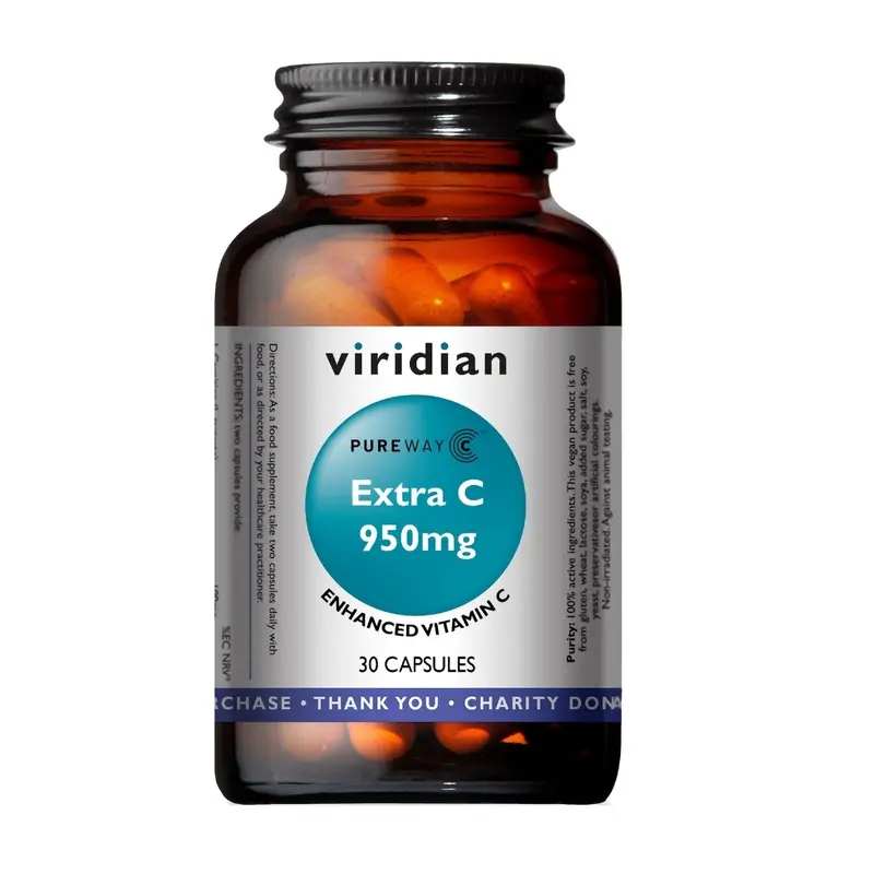 Viridian Extra C 30 Vegetarian Capsules 950mg