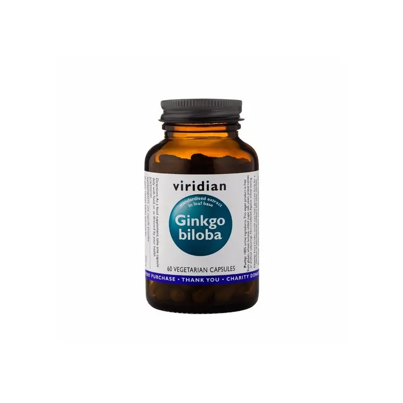 Viridian Ginkgo Biloba Leaf Extract, 60 Capsules