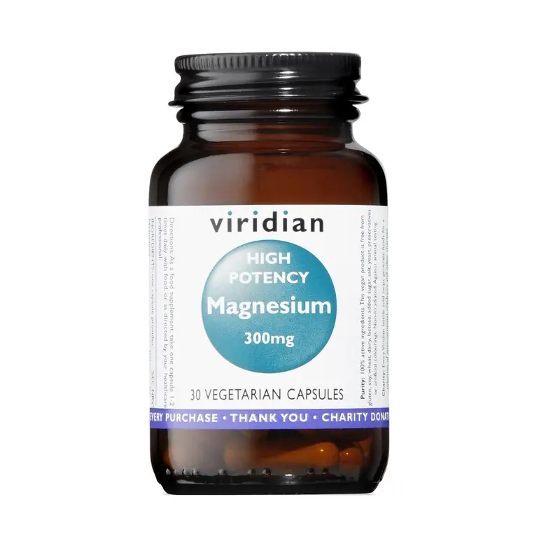 Viridian Hi-Potency Magnesium 300mg - 30 Vegetarian Capsules