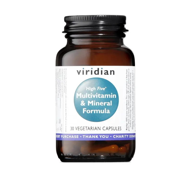 Viridian High Five Multivit & Mineral Formula - 30 Vegetarian Capsules