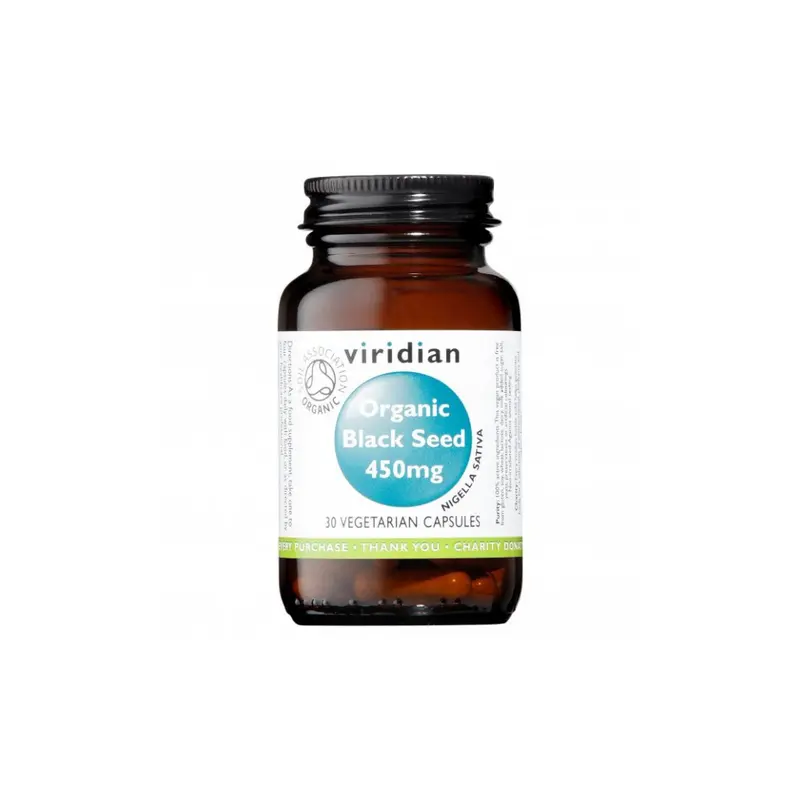 Viridian Organic Black Seed 450mg Capsules