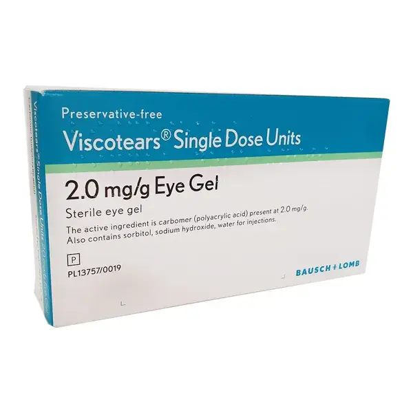 Viscotears Single Dose Units Gel For Dry Eye Treatment Pack of 30 (N)