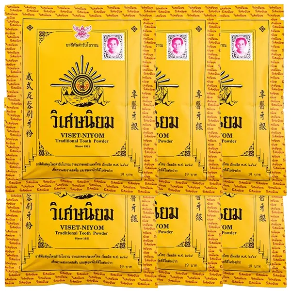Viset-Niyom - Traditional Herbal Tooth Powder 40g. (Pack of 6)