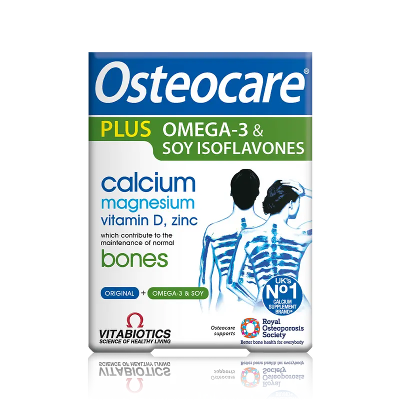 Vitabiotics Osteocare Plus Omega-3 and Soy Isoflavones - 84 Tablets/Capsules (N)