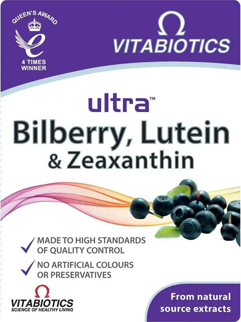 Vitabiotics Ultra Bilberry, Lutein & Zeaxanthin – 30 Tablets