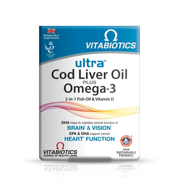 Vitabiotics Ultra Cod Liver Oil - 60 Capsules (D)