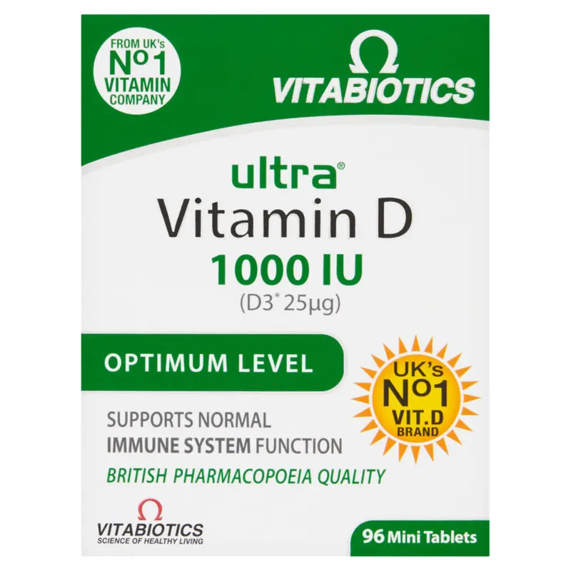 Vitabiotics Ultra Vitamin D 1000 IU Tablets (96)