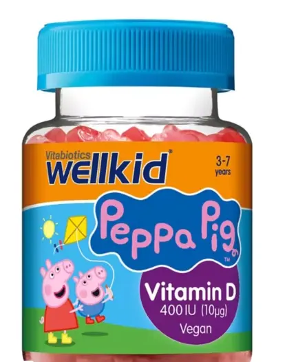 Vitabiotics Wellkid Peppa Pig Vitamin D Strawberry – 30 Gummies