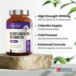 Vitabright Starflower Oil with B6- 1000mg