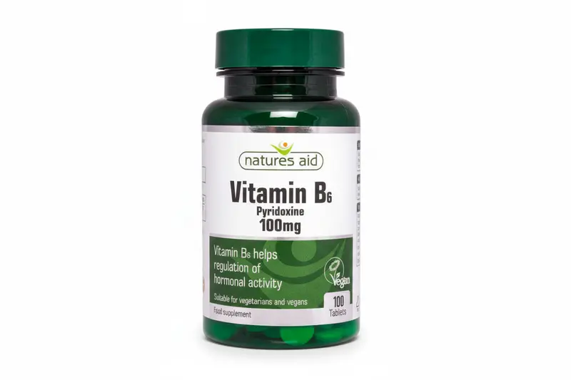 Vitamin B6 (Pyridoxine) 100 mg Hormonal Activity & Energy Support – 100 Tablets