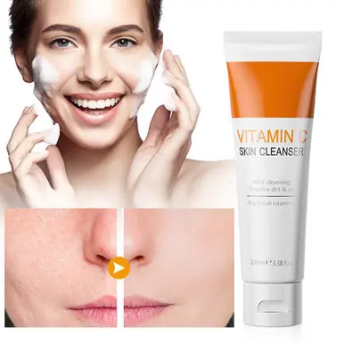 Vitamin C Skin Cleanser – Mild Cleansing Face Wash 100g Dissolves Dirt & Oil | Brightening & Refreshing Cleanser