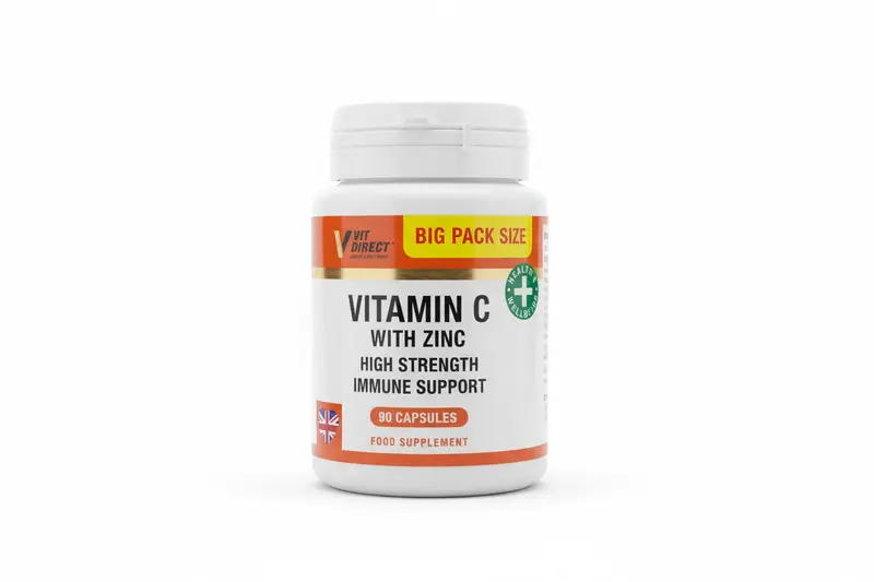 Vitamin C with Zinc High Strength 120 Vegan Capsules