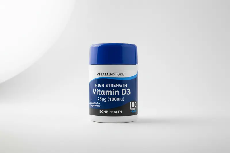 Vitamin D3 25µg (1000 IU) Bone & Immune Support | 180 Tablets | One-a-Day