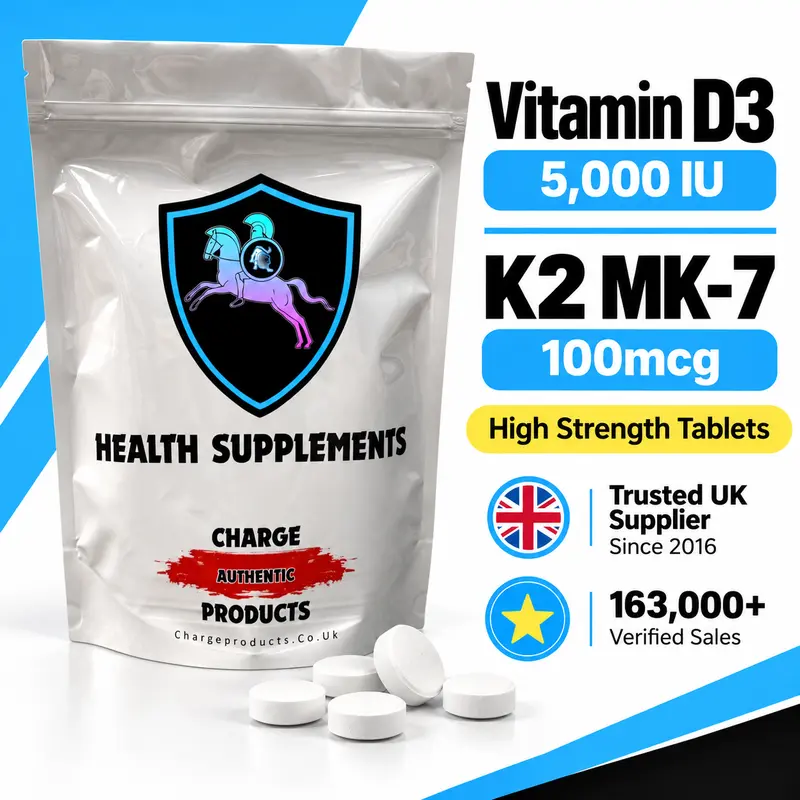 Vitamin D3 5000 IU & K2 MK-7 100mcg Tablets UK
