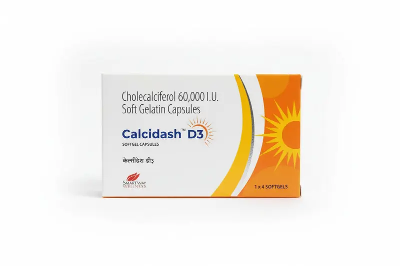 Vitamin D3 60,000 IU (Cholecalciferol) pack of 4 capsule once weekly