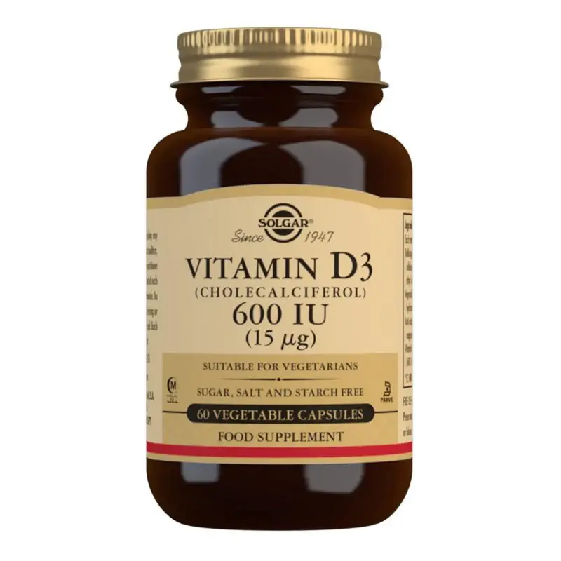 Vitamin D3 (Cholecalciferol) 600 IU Vegetable Capsules
