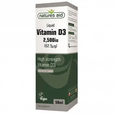 Vitamin D3 Liquid 2500iu (Vegan) - 50ml.