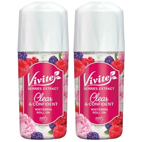 Vivite - Clear & Confident White Deo Roll On 45ml. (Pack of 2)