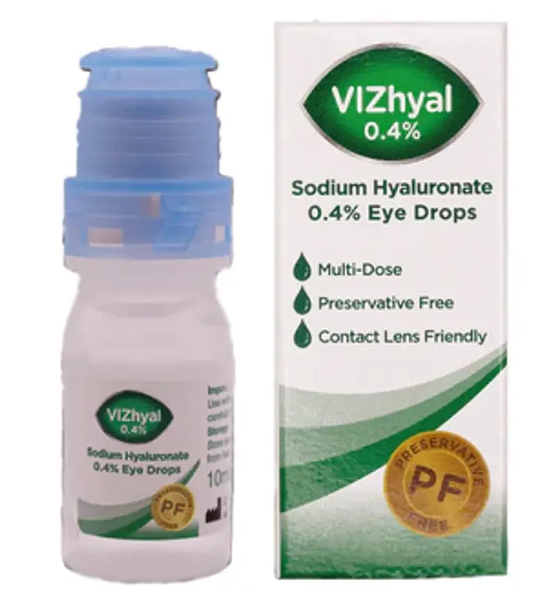 Vizhyal (Sodium Hyaluronate) 0.4% eye drops 10ml