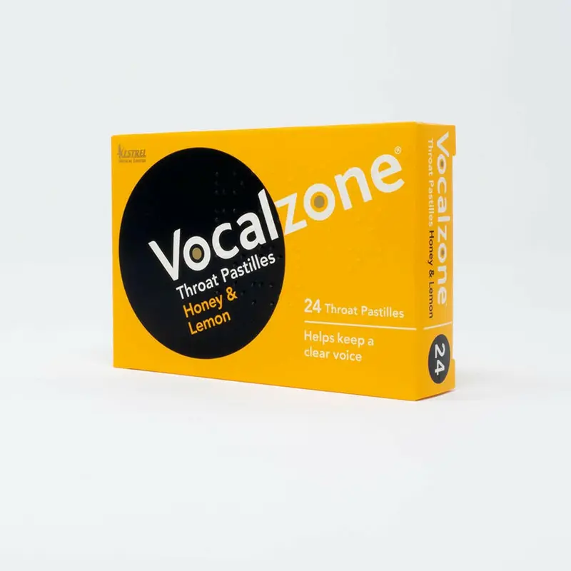 Vocalzone Throat Pastilles Honey & Lemon - 24 Pastilles