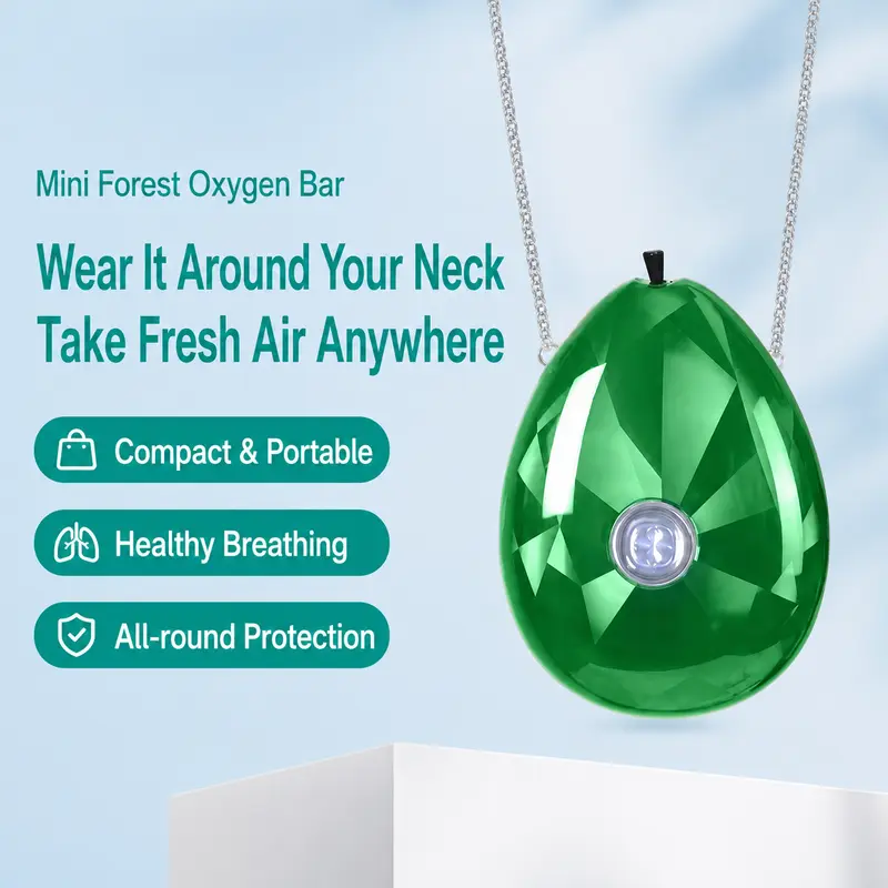 Wearable Negative Ion Air Purifier / Mini Forest Oxygen Bar Electronic Air Purifier Necklace