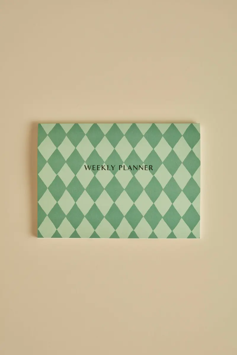 Weekly Desk Planner - Harlequin Green
