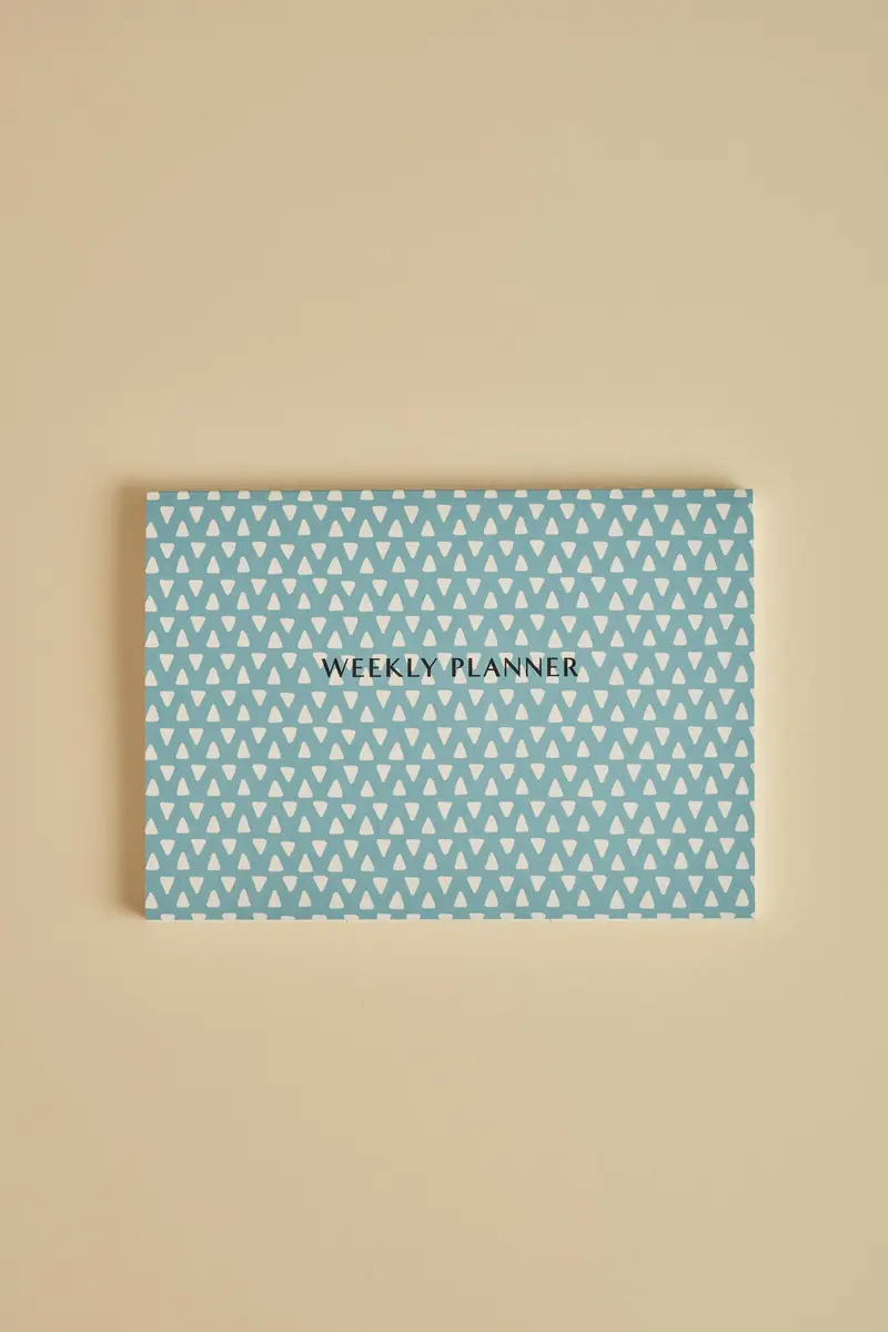 Weekly Planner Blue Triangles
