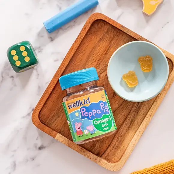 wellkid peppa pig omega-3 dha vegan 3-7years
