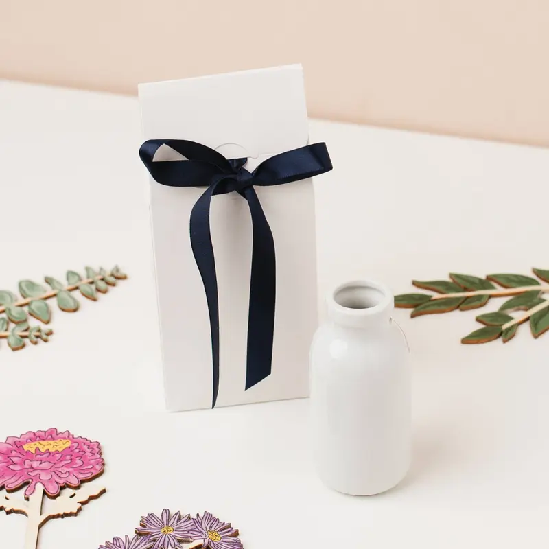 White Ceramic Milk Bottle