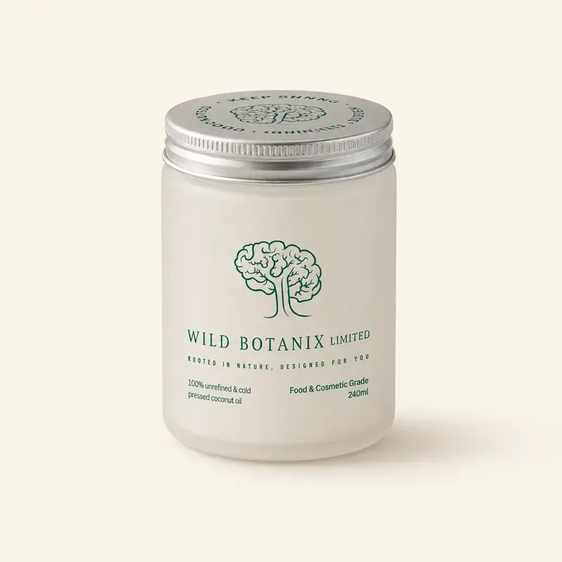 Wild Botanix Organic Virgin Coconut Oil – Cold-Pressed 240ml