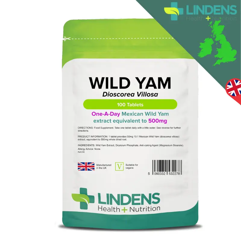 Wild Yam Tablets 500mg Lindens