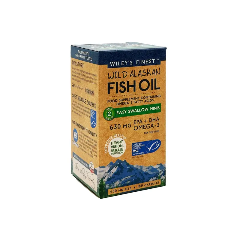 Wiley's Finest Easy Swallow Minis 630mg 60 capsules