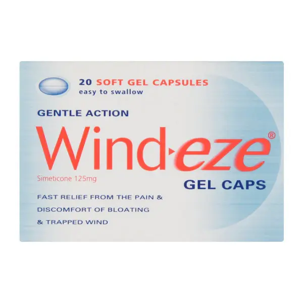 Wind-Eze Simeticone 125mg Gel Capsules - 20 Capsules