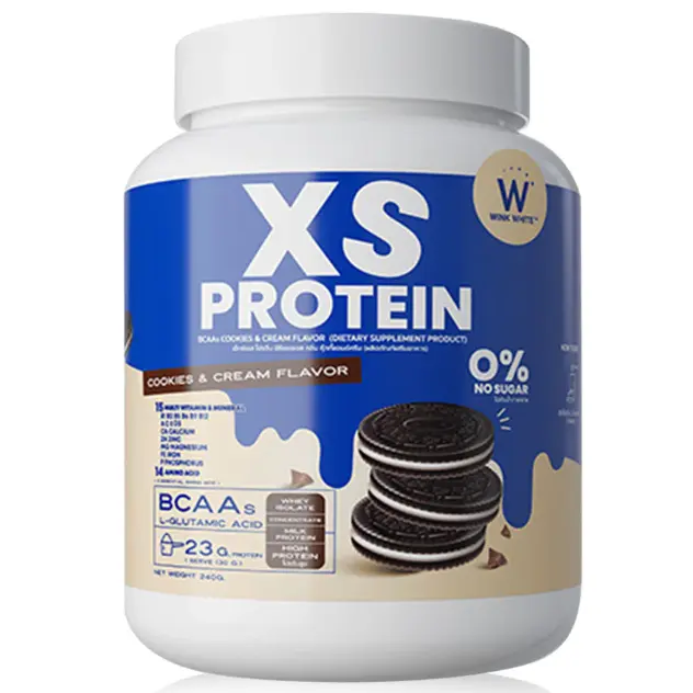 WinkWhite - XS Protein Cookies & Cream Flavor 240g.