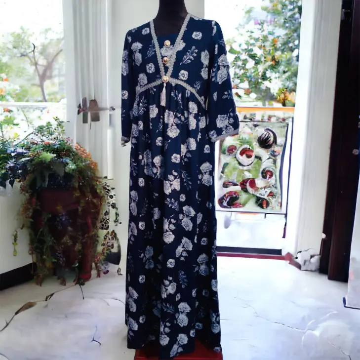 Women's Long Sleeve Kaftan Dress - Brit Lanka