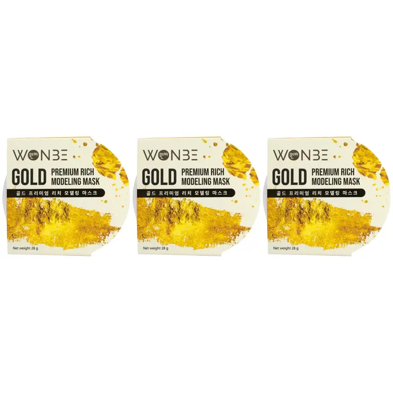 WONBE - Gold Premium Rich Modeling Mask 28g. (Pack of 3)