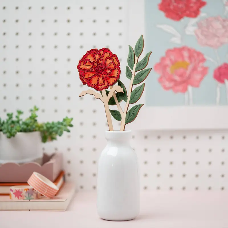 Wooden Birth Flowers - Sustainable Birthday Gift - UK Made