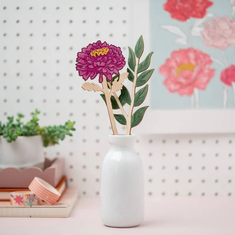 Wooden Birth Flowers - Sustainable Birthday Gift - UK Made